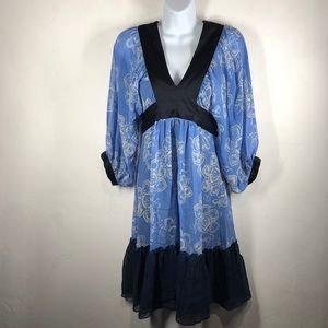 Moulinette Soeurs Anthropologie blue dress size 2